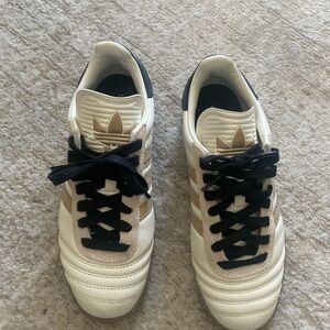 Adidas Men's Beige and Black Sneakers